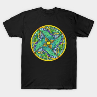 Chameleon Gecko Lizard Mandala Abstract Design T-Shirt